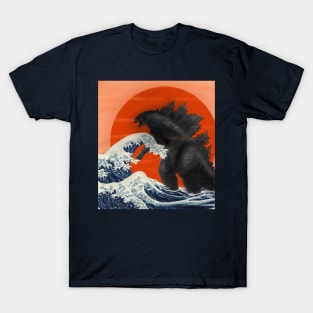 Godzilla made waves kanagawa T-Shirt